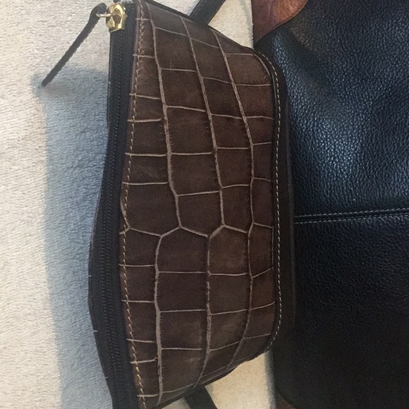 Vintage Dooney & Bourke Crock Leather Cosmetics Case/ Bag - Picture 4 of 15